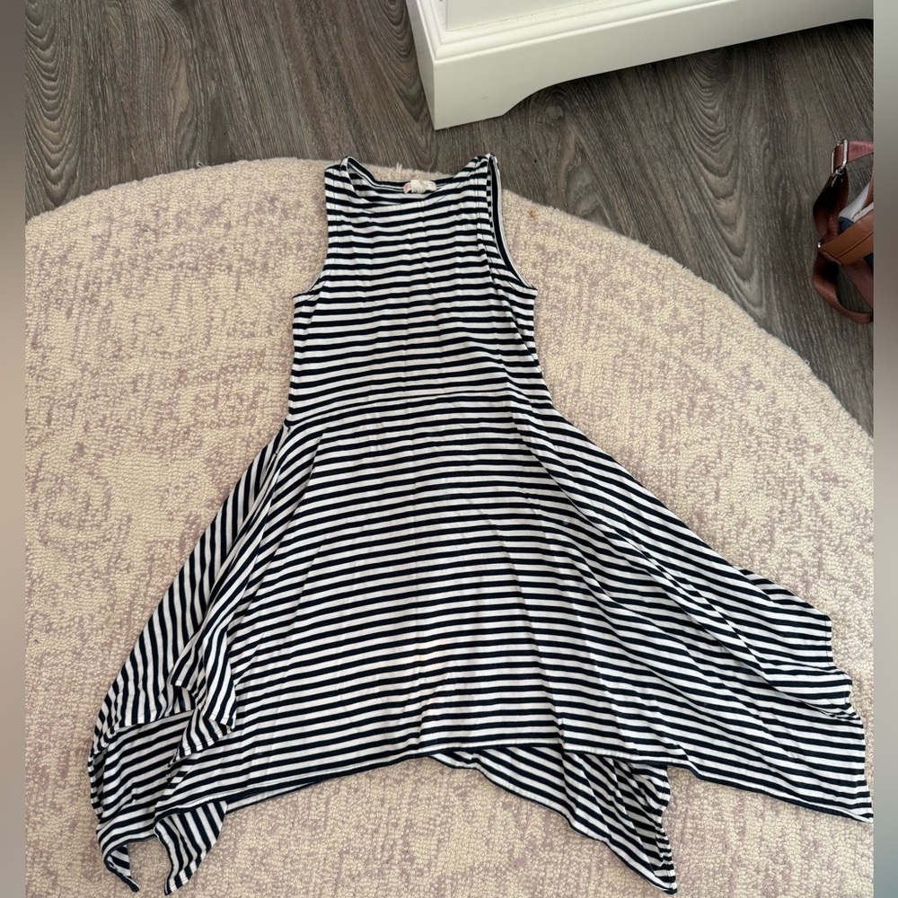 Crewcuts Navy and White Striped Dress